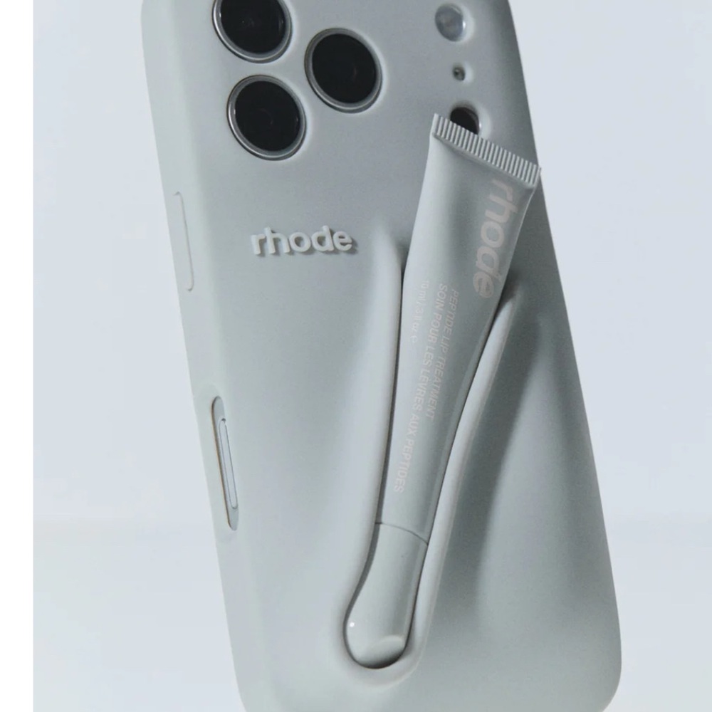RHODE Light Gray Phone Case with Holder LIP CASE IPHONE 17 PRO NEW IN BOX